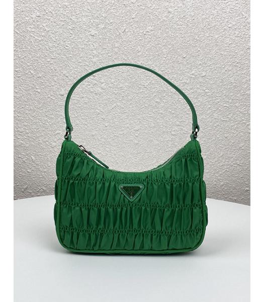 Prada Re-Edition 2000 Green Original Nylon Mini Hobo Bag