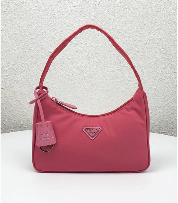 Prada Re-Edition 2000 Fuchsia Original Nylon Mini Hobo Bag