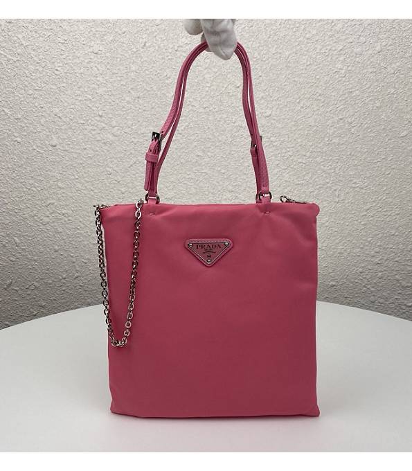 Prada Rose Red Original Nylon Tote Shoulder Bag