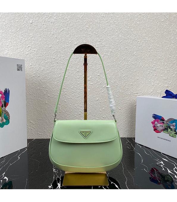 Prada Light Green Original Open Bead Calfskin Leather 23cm Hobo Bag