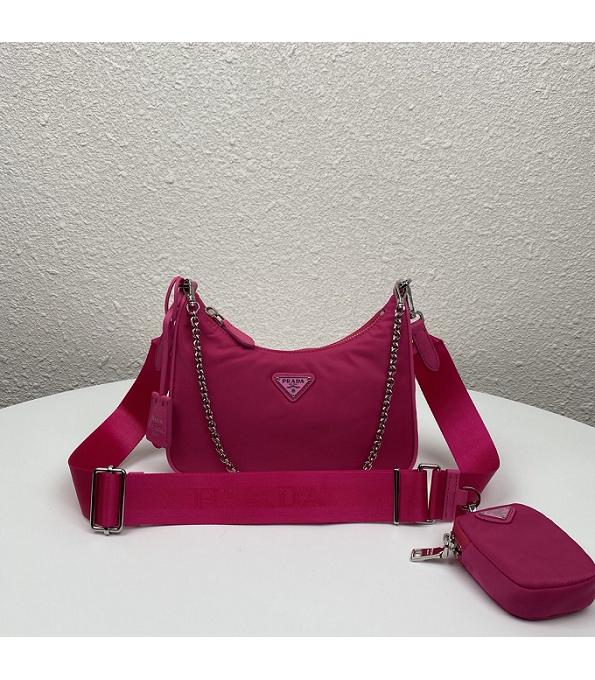 Prada Re-Edition 2005 Fuchsia Original Nylon Mini Hobo Bag