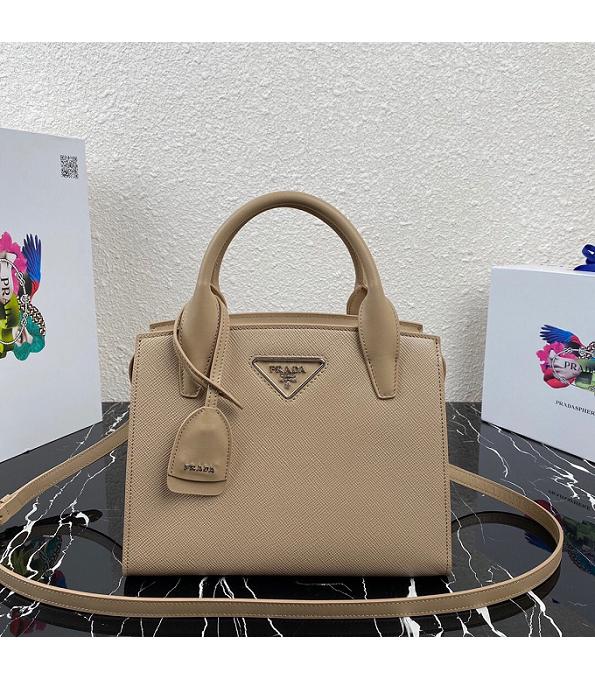 Prada Kristen Apricot Original Saffiano Leather Tote Handbag