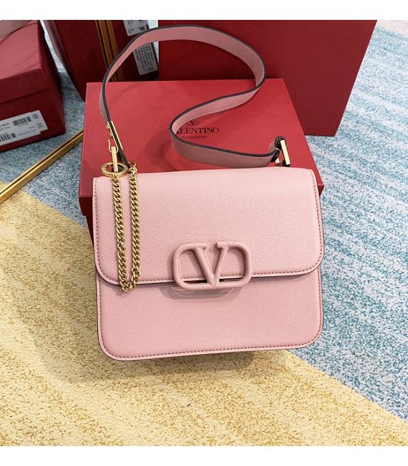 Valentino Garavani Vsling Pink Original Palm Veins Calfskin 22cm Box Bag