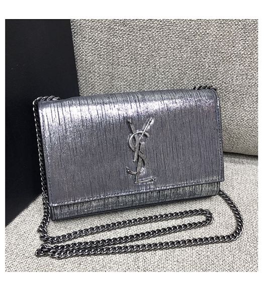 YSL Kate Silver Original Leather Flap Shoulder Bag