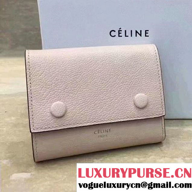 Celine Small Folded Multifunction in Baby Drummed Calfskin Pink 2017 (1A021-7072529 )