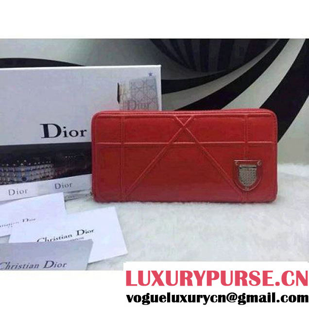 Dior Diorama Explorateur Wallet In Red 2015 (1a069-061803 )