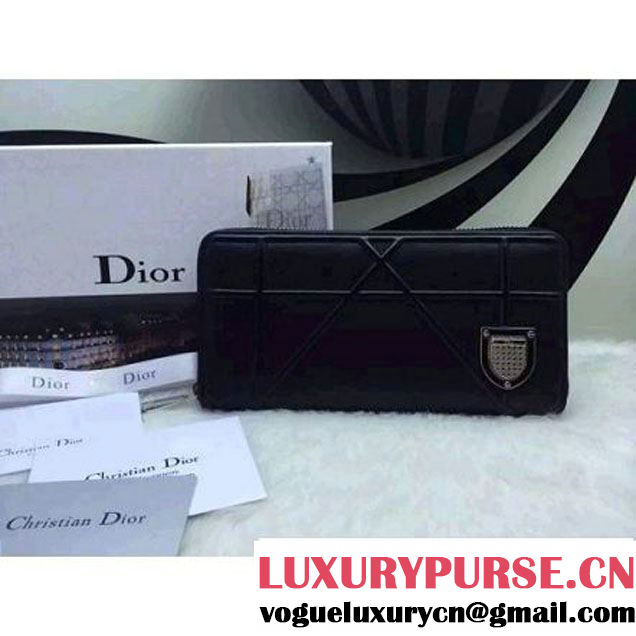 Dior Diorama Explorateur Wallet In Black 2015 (1a069-061805 )