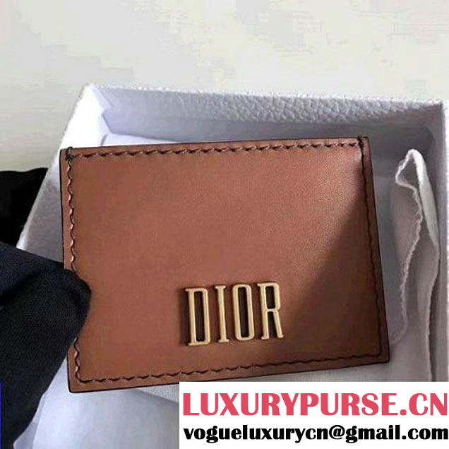 Dior D-FENCE Card Holder in Brown Calfskin 2017 (WY-7081815 )