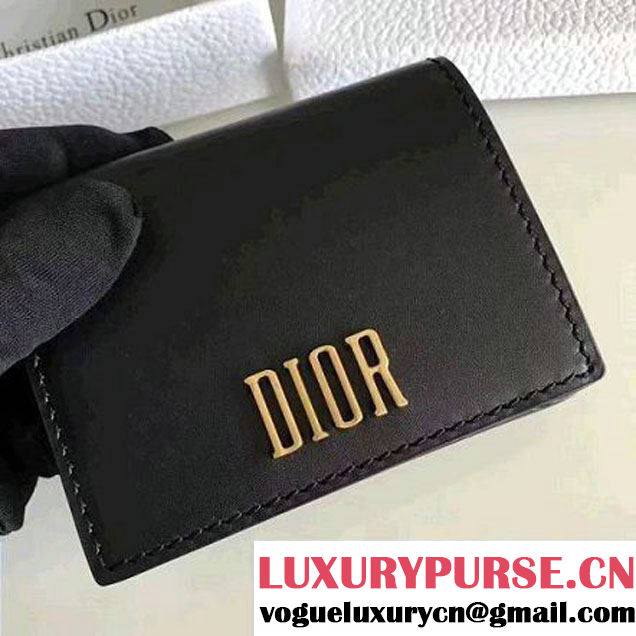 Dior D-FENCE Short Wallet in Black Calfskin 2017 (WY-7081819 )