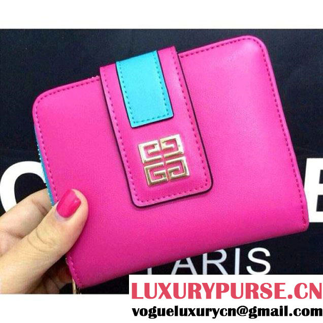 Givenchy Rose Red Calfskin Leather Wallet (2b082-030916 )