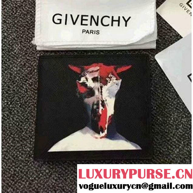 Givenchy Mini Forded Wallet In Black Leather With Head Print (YS-7032409 )