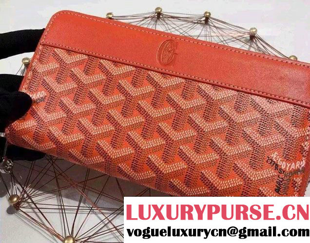 Goyard Zip Wallet Orange