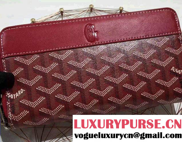 Goyard Zip Wallet Burgundy