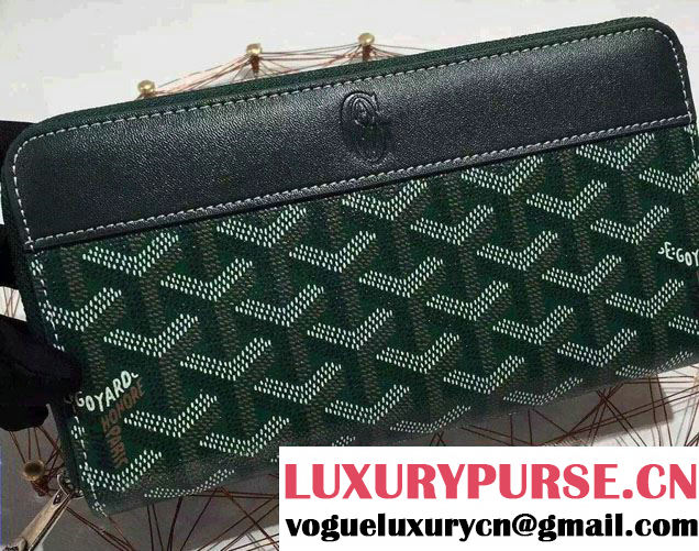 Goyard Zip Wallet Green