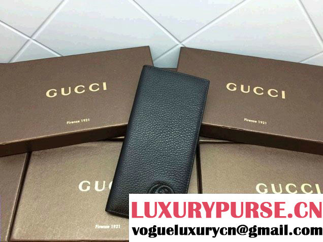 Gucci Leather Soho Long Wallet Black 2014