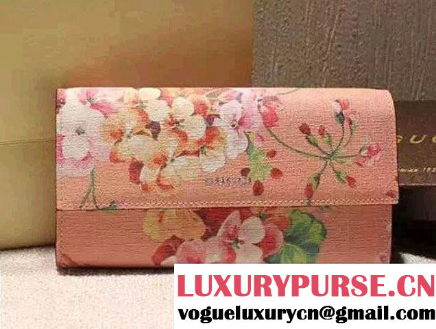 Gucci Blooms Print Wallet 410100 Pink 2016