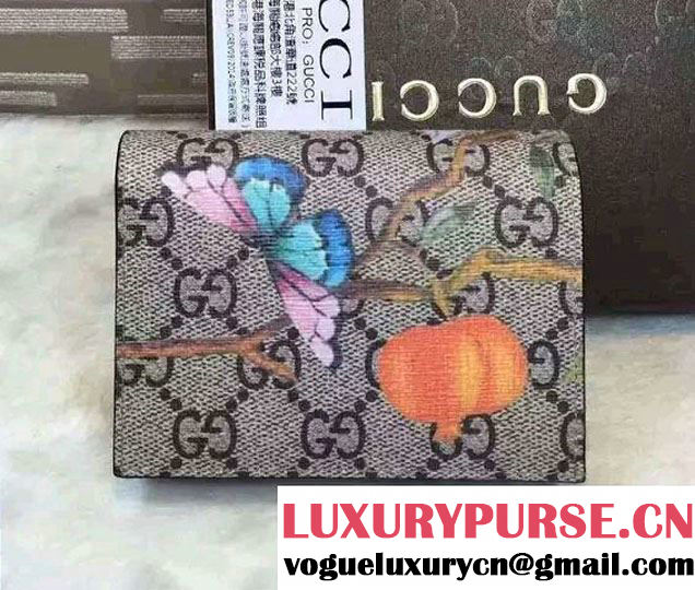 Gucci Tian GG Supreme Wallet 410088 Red 2016