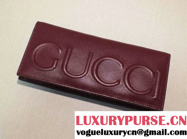 Gucci XL Long Wallet 428779 Burgundy 2016