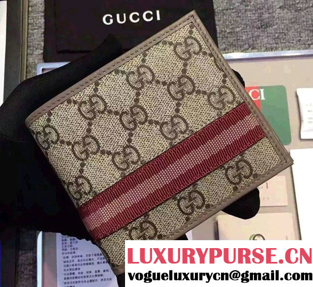 Gucci GG Supreme Canvas Web Wallet 138042 01