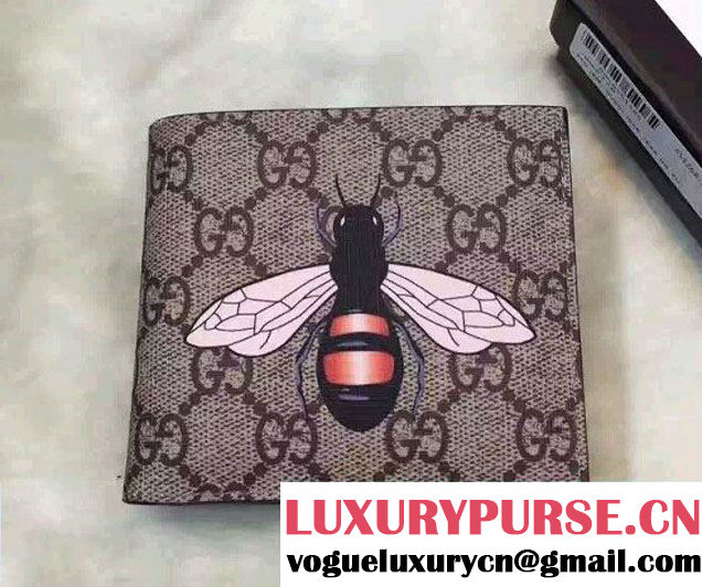 Gucci GG Supreme Wallet 451268 Bee 2016