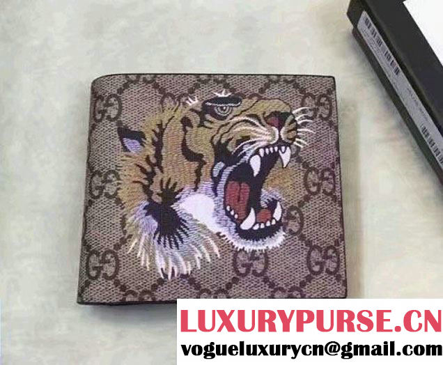 Gucci GG Supreme Wallet 451268 Tiger 2016