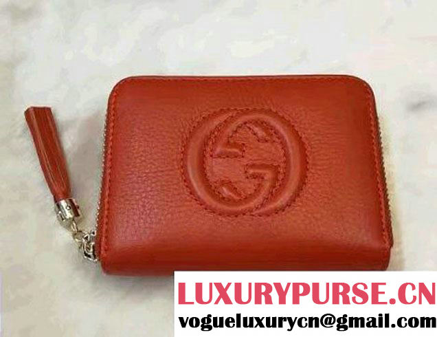 Gucci Soho Leather Disco Small Wallet 351484 Orange