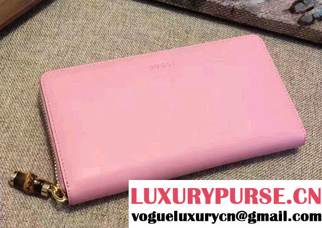 Gucci Nymphaea Zip Around Wallet 453158 Pink 2017