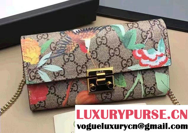 Gucci Padlock Continental Chain Wallet Bag 453506 Tian 2017