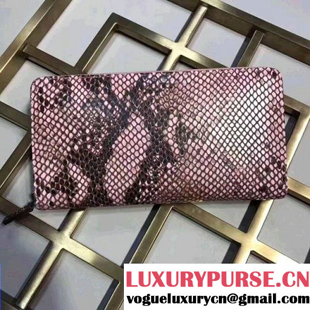 Gucci Gucci Snakeskin Pattern Zip Around Wallet Pink 2017 (XYS-7071805 )