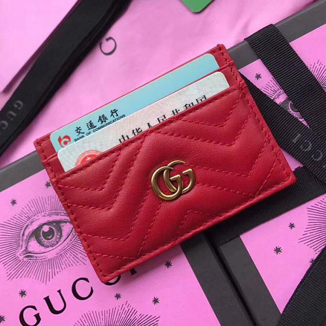 Gucci Marmont Card 443127 Red