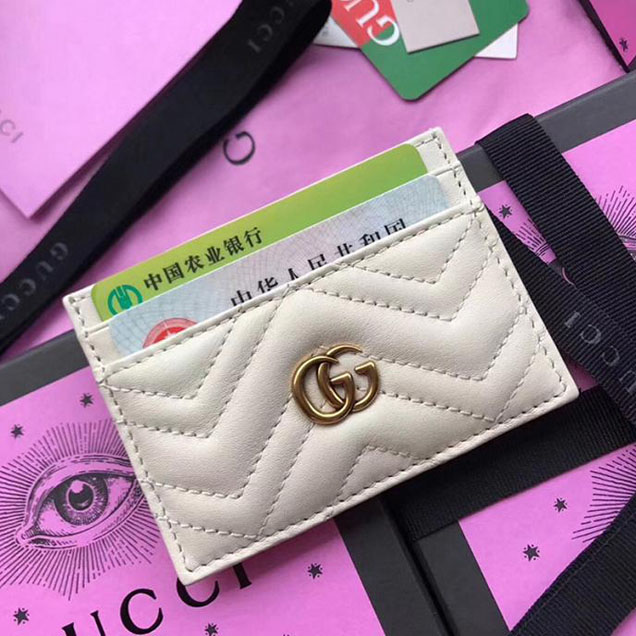 Gucci Marmont Card 443127 White