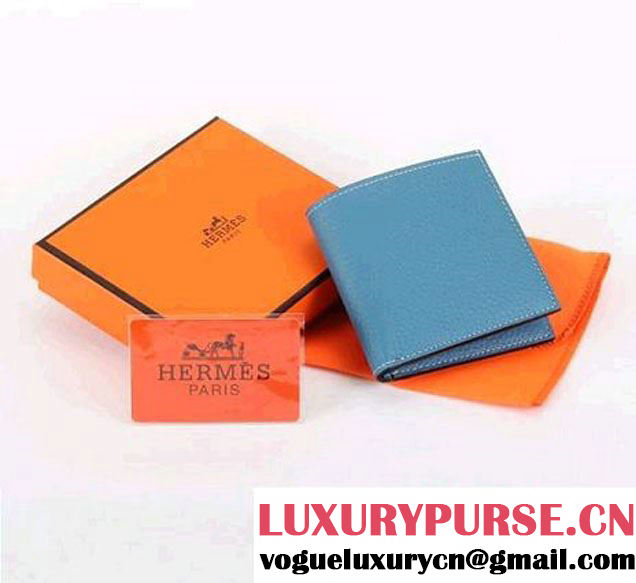 Hermes MC Socrate Wallet H6002 Blue