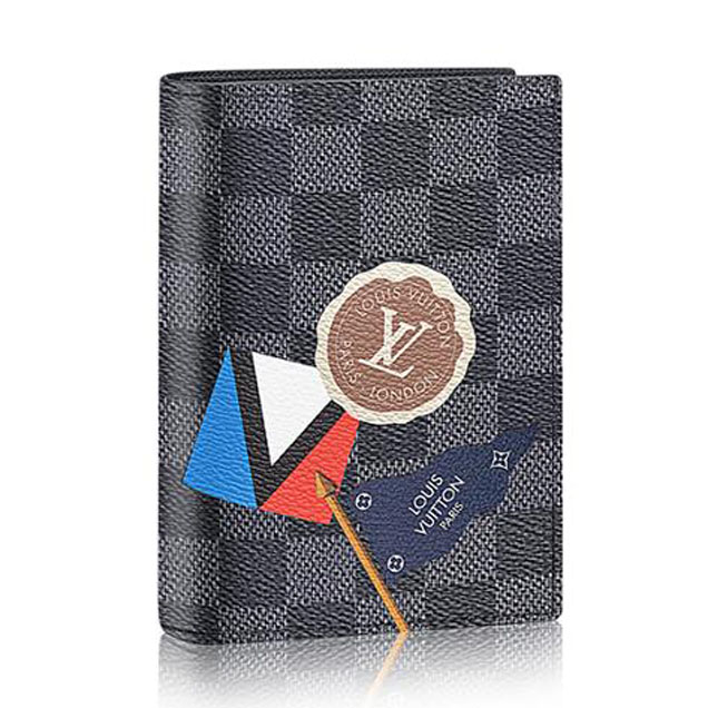 Louis Vuitton Passport Cover N61701 Damier Graphite Canvas