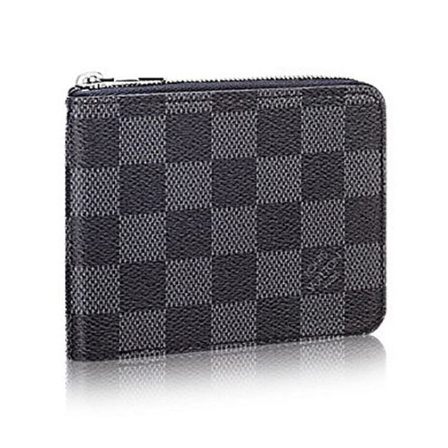 Louis Vuitton N61258 Zippy Compact Wallet Damier Graphite Canvas