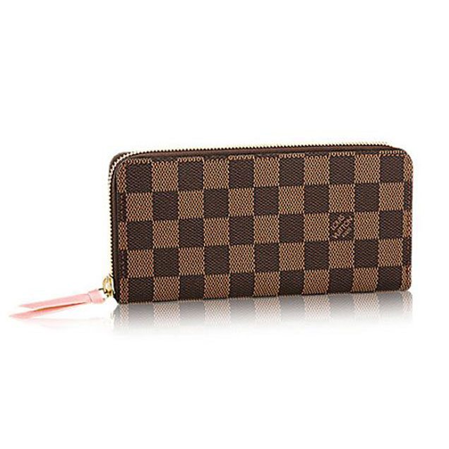 Louis Vuitton N41626 Clemence Wallet Damier Ebene Canvas