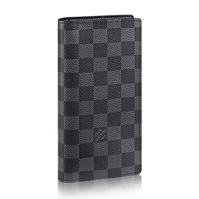 Louis Vuitton N62227 Brazza Wallet Damier Graphite Canvas