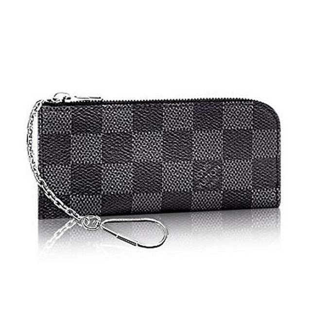 Louis Vuitton N61235 4 Key Holder Damier Graphite Canvas