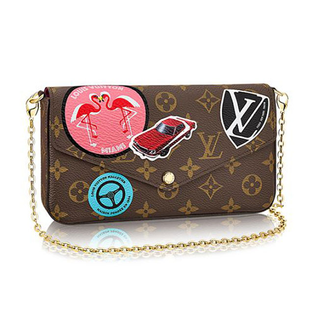 Louis Vuitton M62145 Pochette Felicie Chain Wallet Monogram Canvas