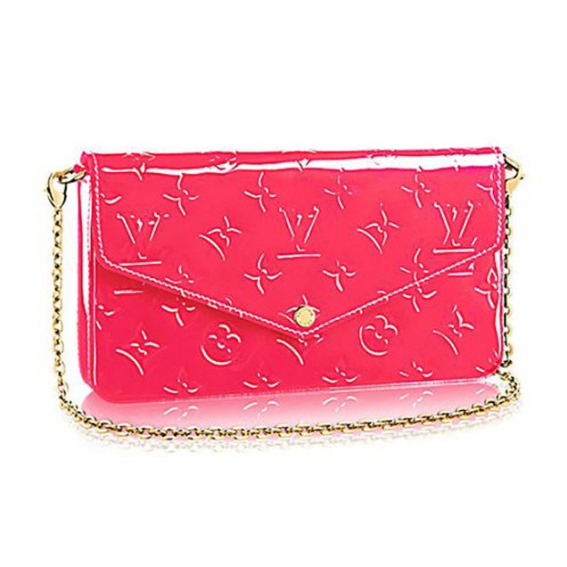 Louis Vuitton M61787 Pochette Felicie Chain Wallet Monogram Vernis