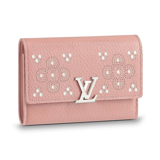 Louis Vuitton original CAPUCINES COMPACT WALLET M62658 pink