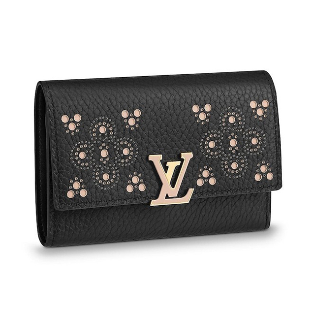 Louis Vuitton original CAPUCINES COMPACT WALLET M62564 black