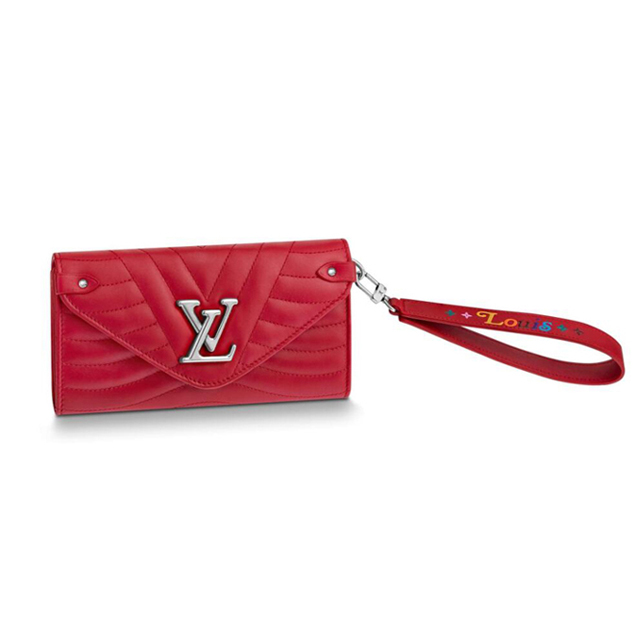 Louis Vuitton New Wave Long Wallet M63299 Red Smooth Calf Leather