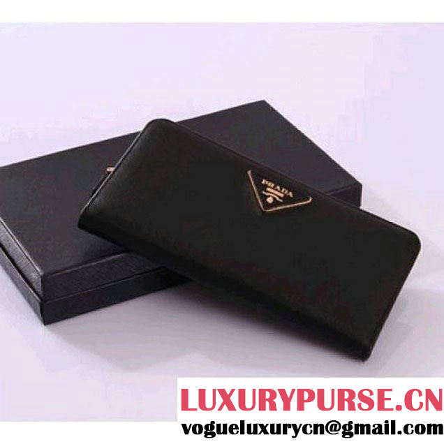 PRADA WALLET IN SAFFIANO CALF LEATHER BLACK 1M1265 (SKU: #809860 ) (SKU: #809860 )