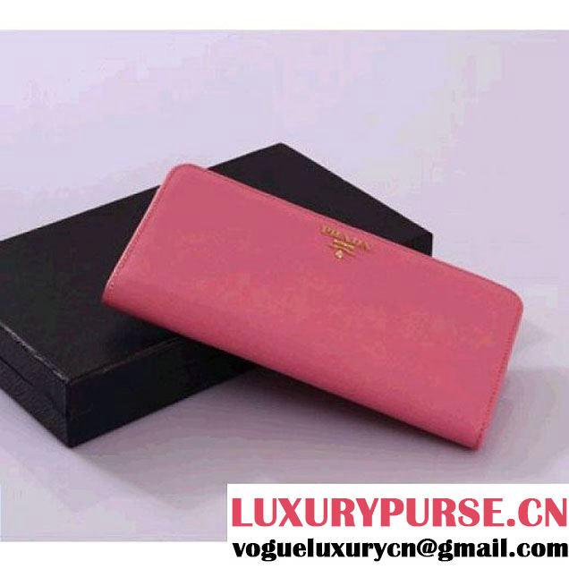 PRADA WALLET IN SAFFIANO CALF LEATHER PINK 1M1265 (SKU: #469128 ) (SKU: #469128 )