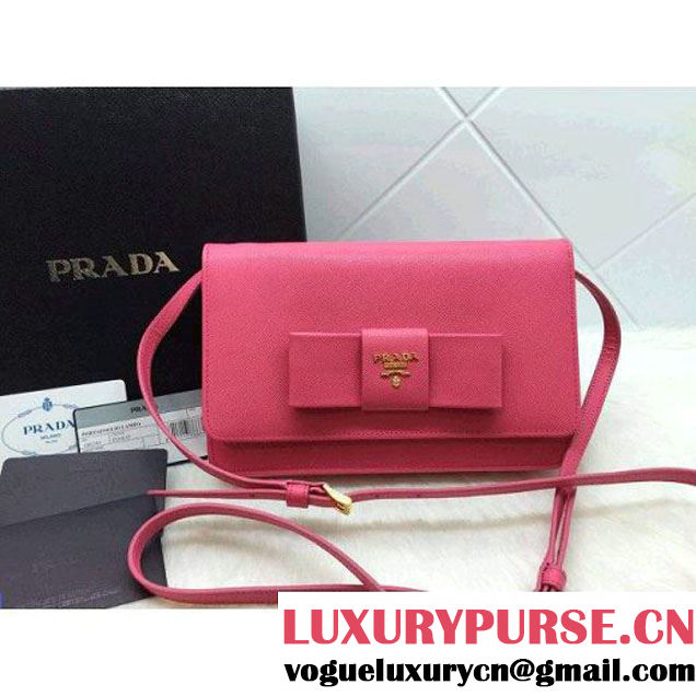 Prada Saffiano Leather Small Shoulder Bag Peach (XIAOSI-031707 )