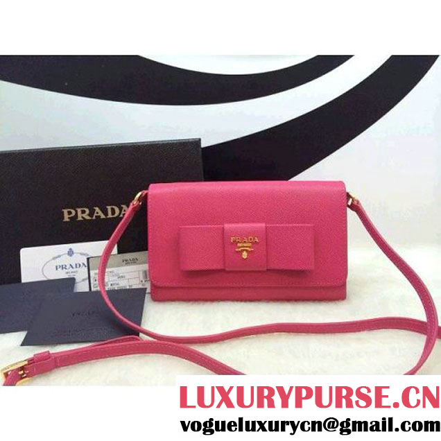 Prada BT1009 Saffiano Leather Shoulder Bag Rosy (1a069-050603 )