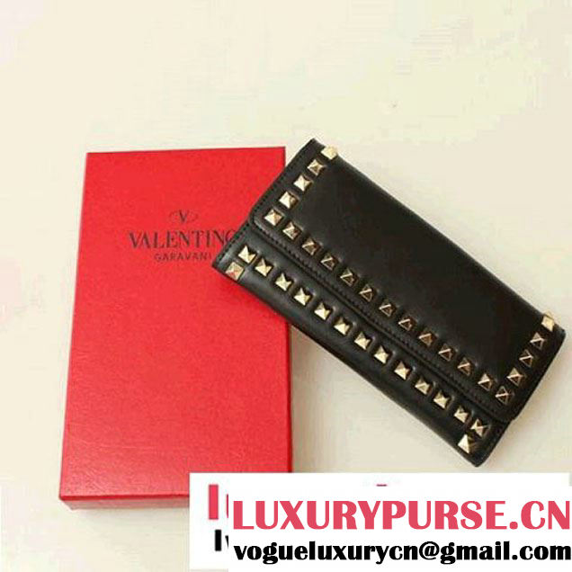 Valentino Garavani Continental Bi-Fold Wallet VL321 Black - $119.00