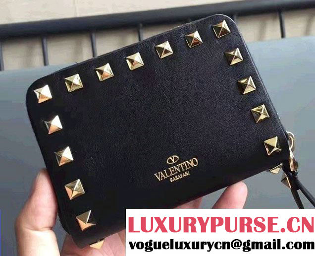 Valentino Calfskin Rockstud Coin Purse