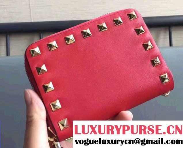 Valentino Calfskin Rockstud Coin Purse