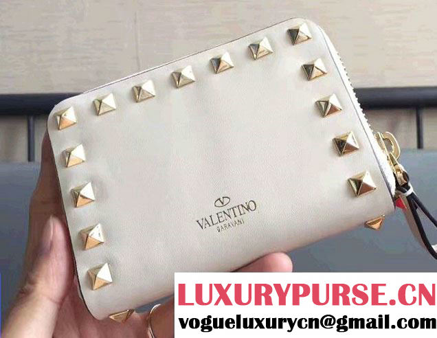 Valentino Calfskin Rockstud Coin Purse